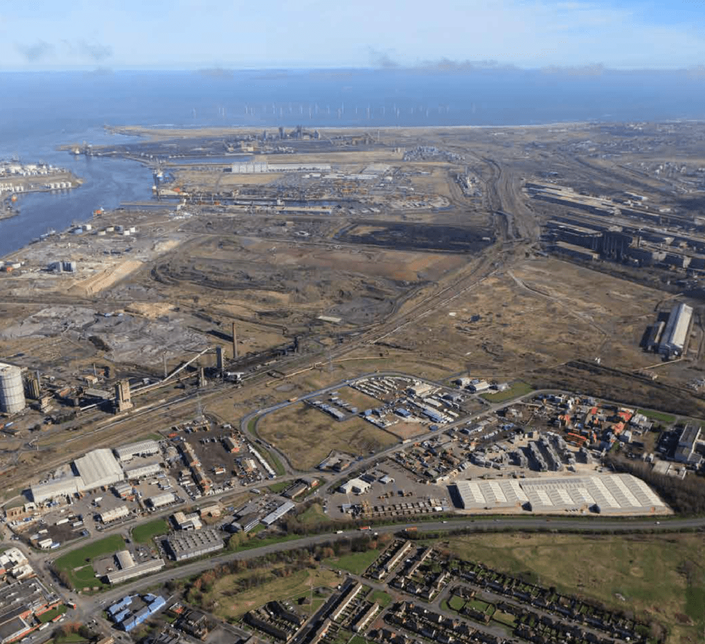 Overhead Birdseye view of the location of the TV ERF site